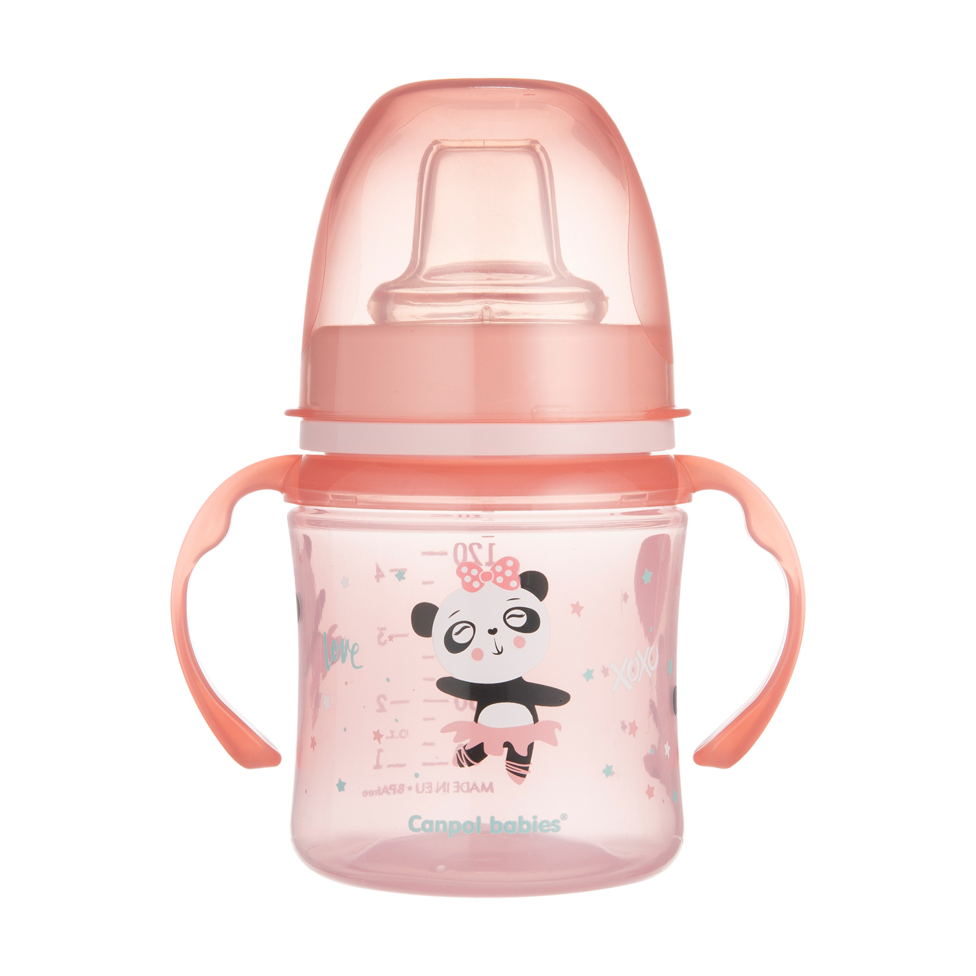 Чашка тренувальна Canpol Babies EasyStart Sweet Fun, рожева, 120 мл (35/207_pin)